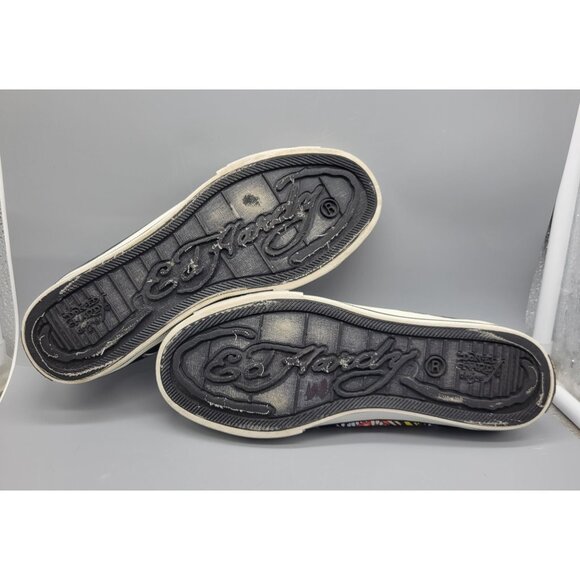 Vintage Don Ed Hardy women's size 7 yellow tiger canvas slip on shoes S1 - Picture 9 of 11